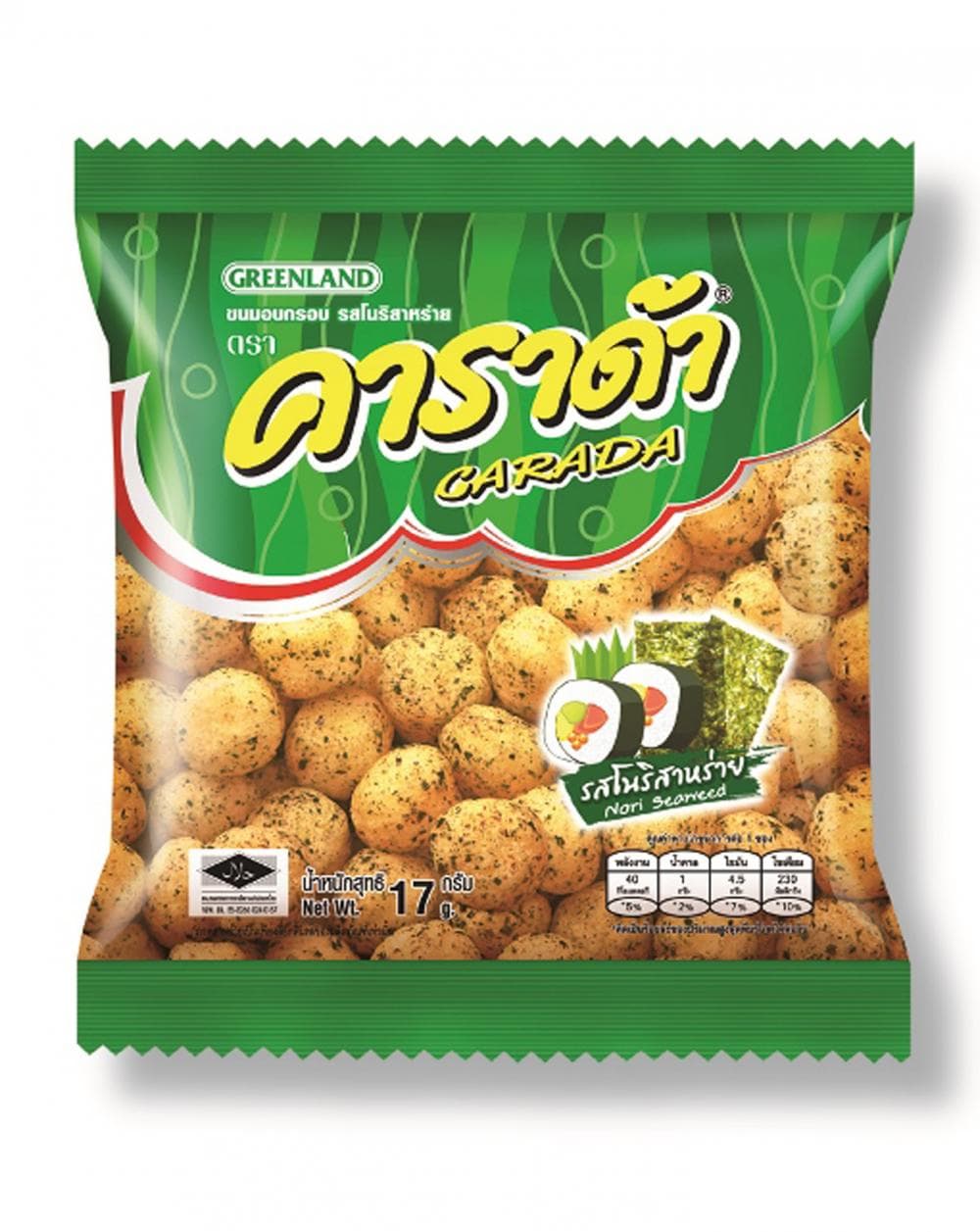 คาราด้า 5 บาท รสโนริสาหร่าย