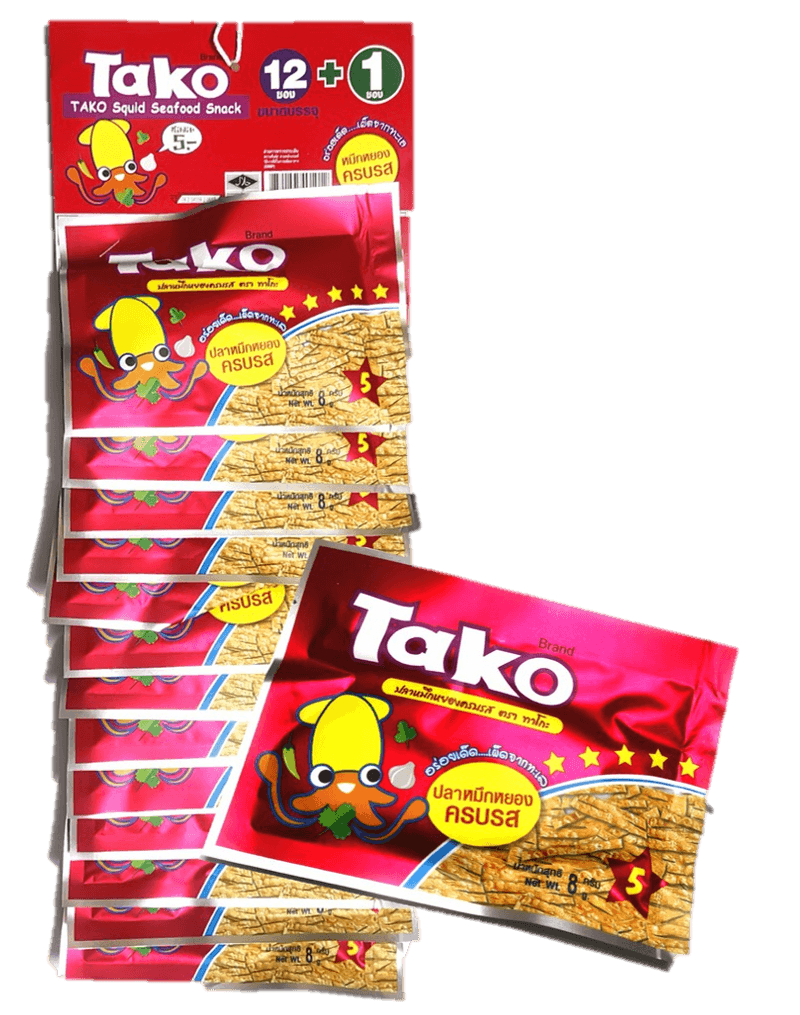 ทาโกะ 5 บาท หมึกครบรส (สีแดง)