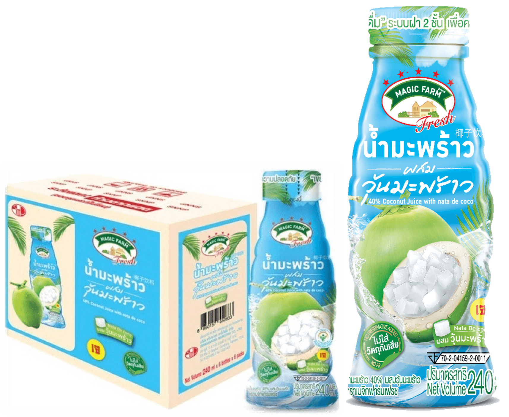 เมจิฟาร์มขวด 10 บาท มะพร้าว