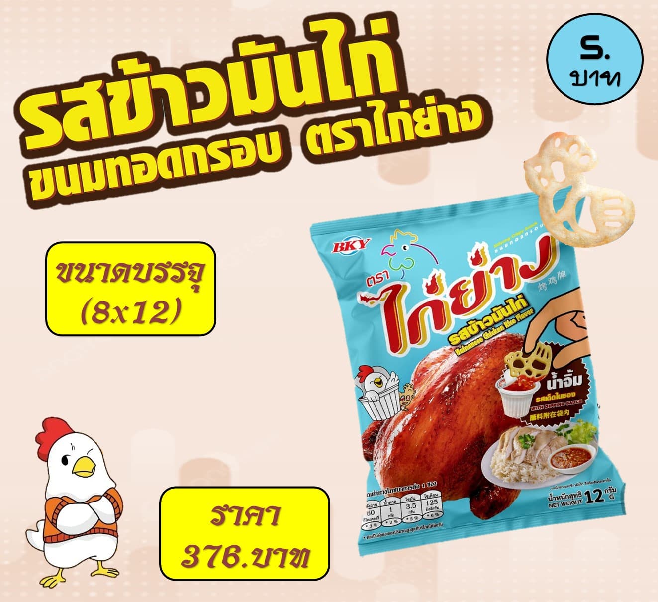 ไก่ย่าง 5 บาท รสข้าวมันไก่