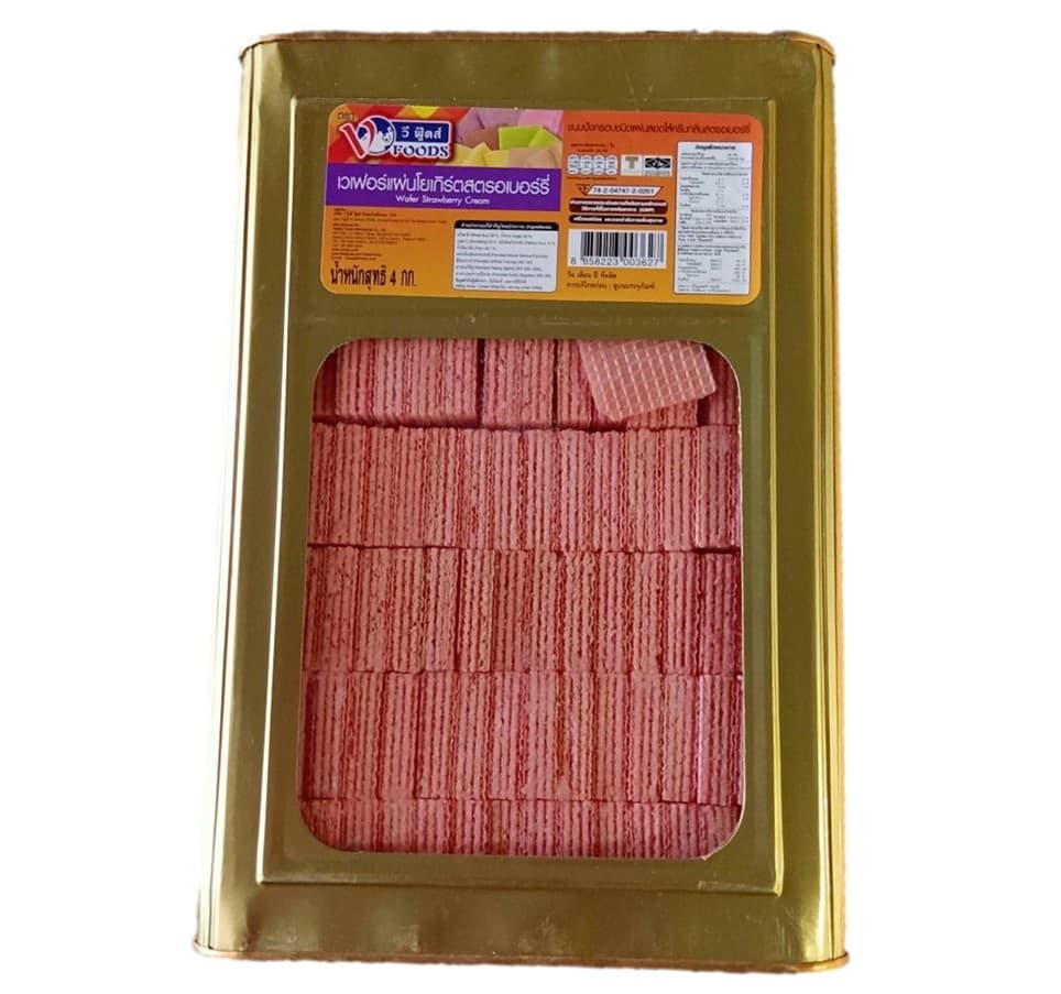 เวเฟอร์แผ่นสตอเบอรี่ (ปี๊บใหญ่)