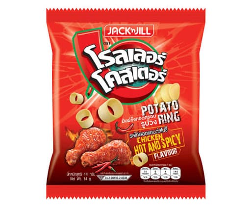 โรลเลอร์โคสเตอร์ รสไก่ฮอตแอนด์สไปซี่ (สีแดง)