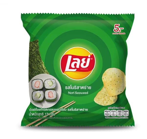 เลย์ 5 บาท แผ่นเรียบ รสสาหร่าย