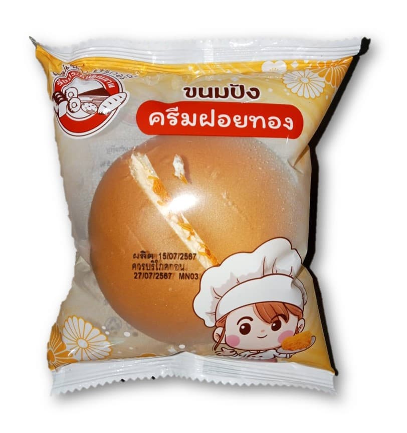 ขนมปังครีมฝอยทอง